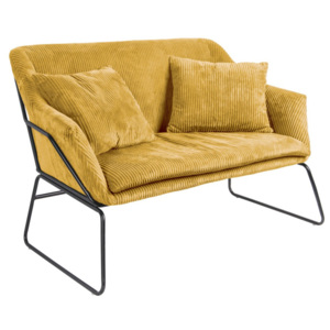 Żółta sofa 2-osobowa Leitmotiv Glam
