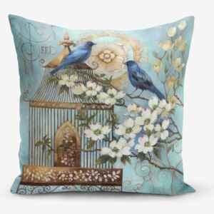 Poszewka na poduszkę z domieszką bawełny Minimalist Cushion Covers Blue Bird, 45x45 cm