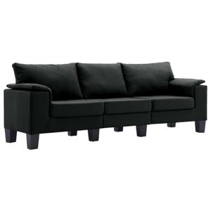 Trzyosobowa ekskluzywna czarna sofa - Ekilore 3Q