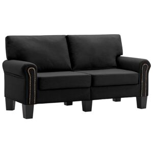 Luksusowa trzyosobowa sofa czarna - Alaia 2X
