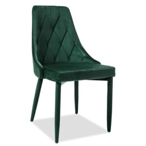 Krzesło TRIX VELVET zielone ☞ Kupuj w Sprawdzonych i wysoko Ocenianych sklepach