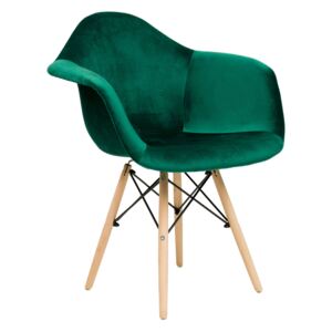 Krzesło skandynawskie art105c zielony welur