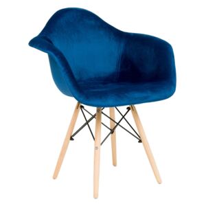 Krzesło skandynawskie art105c niebieski welur