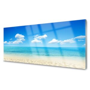 Panel Szklany Morze Błękitne Niebo