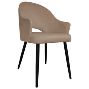 Jasnobrązowe tapicerowane krzesło DIUNA materiał MG-06 - Brązowy