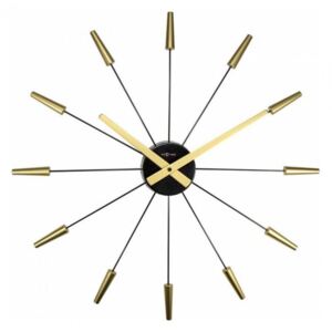 Zegar ścienny NEXTIME Plug Inn, 58x30x4,5 cm, złoty