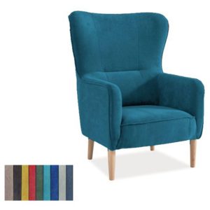 Fotel tapicerowany Relax, dł.81 x gł.55 x wys.107 cm - turkusowy