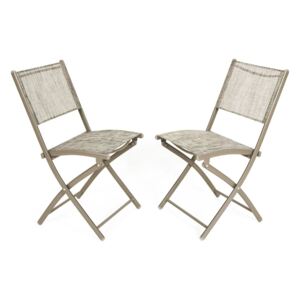 OUTLET - Krzesło ogrodowe balkonowe składane 2 szt