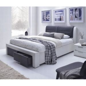 Łóżko Cassandra S 160x200 białe/czarne z szufladami ☞ Kupuj w Sprawdzonych i wysoko Ocenianych sklepach