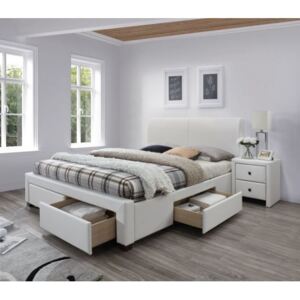 Łóżko MODENA 2 160x200 białe z szufladami ☞ Kupuj w Sprawdzonych i wysoko Ocenianych sklepach