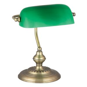 Lampa oprawa stołowa lampka biurkowa Rabalux Bank 1x60W E27 brązowy/zielony 4038