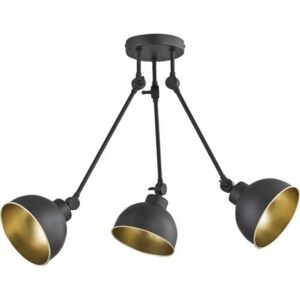 Lampa wisząca zwis TK Lighting Techno 3x60W E27 czarna / złota 2175