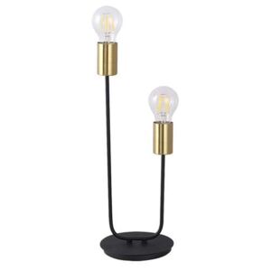 Lampa podłogowa Rabalux Lanny 4560 lampa stojąca 2x15W E27 czarny/ złoty