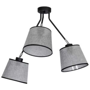 Plafon lampa sufitowa Luminex Asta 3x60W E27 szary/czarny 8268