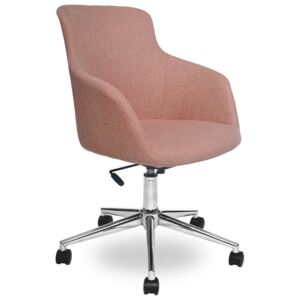 Krzesło biurowe LEO różowe