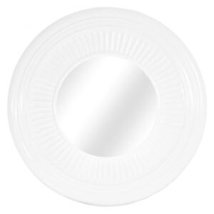 LUSTRO ANGEL w białej błyszczącej ramie okrągłe FI 90,5 kolor: Biały, Materiał: poliuretan, rozmiar ramy: 90/90/4, rozmiar lustra: 51/51, EAN: 5903949790375