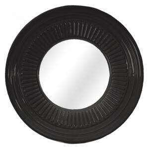 LUSTRO ANGEL w czarnej ramie okrągłe FI 90,5 kolor: srebrny, Materiał: poliuretan, rozmiar ramy: 90/90/4, rozmiar lustra: 51/51, EAN: 5903949790382