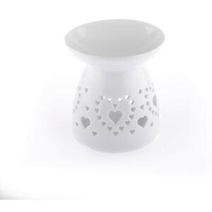 Ceramiczny kominek aromatyczny Corazon, biały