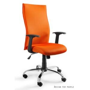 Krzesło biuerow BLACK ON BLACK W-93A-PS pomarańczowy