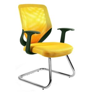 Krzesło konferencyjne MOBI SKID W-953 żółty