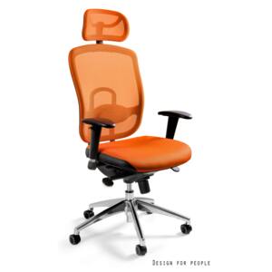 Fotel biurowy VIP W-80 pomarańczowy