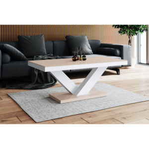 Ława VICTORIA MINI 60x120 biały połysk/cappuccio