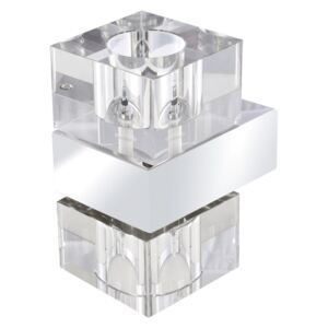 Kinkiet Box 2 Azzardo styl glamour kryształ metal szkło chrom przeźroczysty MB8515-2 metal glass chrome/clear