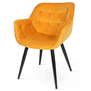 Krzesło kubełkowe Vigo w kolorze żółtym