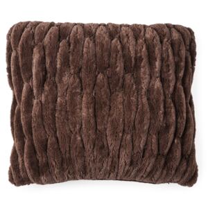 BO-MA Trading Poszewka na poduszkę włochata pikowana brązowy, 45 x 45 cm