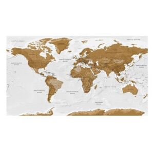Fototapeta XXL - Mapa świata: Białe oceany II