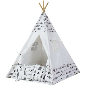 Namiot tipi dla dzieci +mata + poduszki - biały