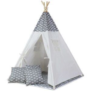 Namiot tipi dla dzieci +mata + poduszki - grafitowy