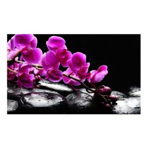 Fototapeta - Chwila relaksu: orchidea i kamienie zen