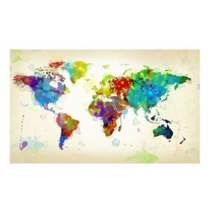 Fototapeta - Paint splashes map of the World