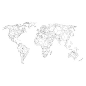 Fototapeta - Map of the World - white solids