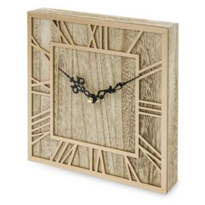 Zegar ścienny ozdobny klasyczny drewno szkło