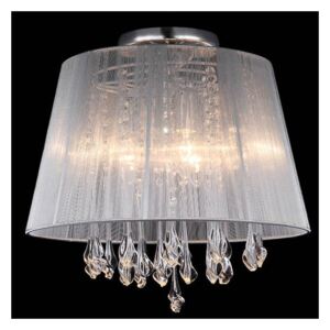 Plafon LAMPA sufitowa ISLA MXM1869-3 WH Italux klasyczna OPRAWA kryształowa abażurowa glamour crystal biała