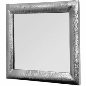 Eleganckie lustro z ciekawą, aluminiową ramą