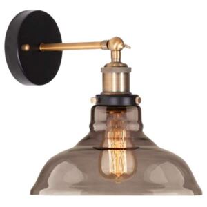 Kinkiet LAMPA ścienna NEW YORK LOFT NO. 3 S LA040/W_smoky Altavola industrialna OPRAWA szklana przydymiona