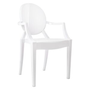 Krzesło Louis białe z poliwęglanu