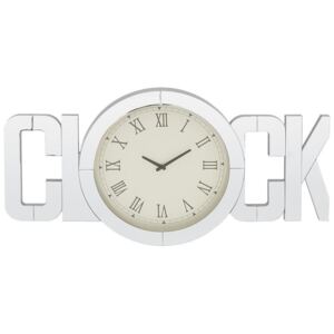 Zegar ozdobny "CLOCK" Biały naścienny