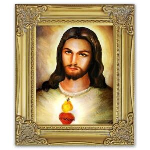 Obraz "Chrystus" ręcznie malowany 27x32cm