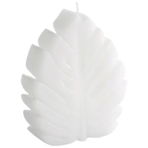 Świeca dekoracyjna WINTER GARDEN, w kształcie liścia, biała