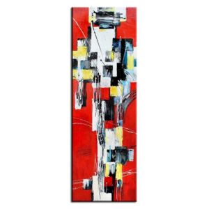 Obraz - Abstrakcje - olejny, ręcznie malowany 50x150cm