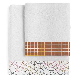 Zestaw 2 bawełnianych ręczników Blanc Net