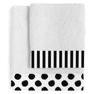 Zestaw 2 bawełnianych ręczników Blanc Dot