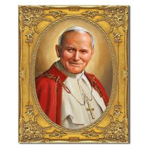 Obraz "Papież Jan Paweł II" ręcznie malowany 76x96cm