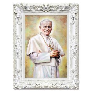 Obraz "Papież Jan Paweł II" ręcznie malowany 85x115cm