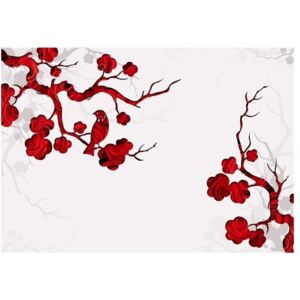 Fototapeta - Czerwony krzew