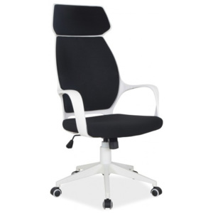 Krzesło biurowe Q-188 ergonomiczne czarne/białe